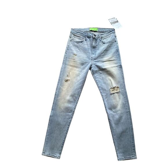 New Sandrine Rose Women's Blue Cotton Blend Distressed Denim Jeans Size 29 - Picture 2 of 10